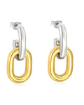 ARETES DOBLE ARO CON CADENA