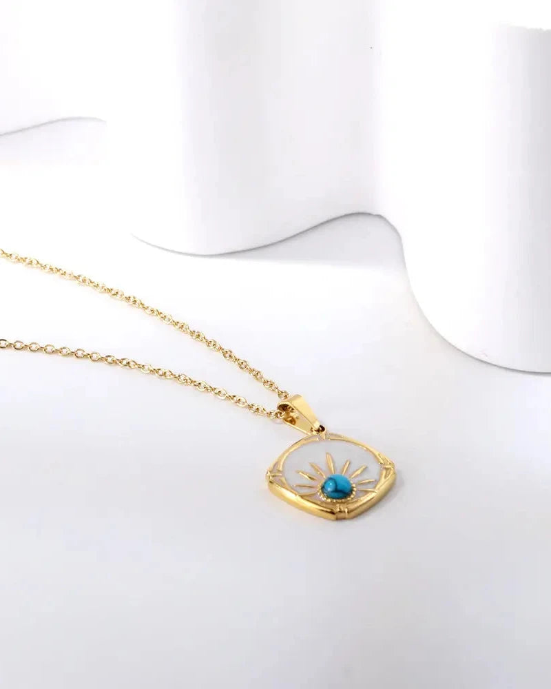 COLLAR DE TURQUESA INCRUSTADA