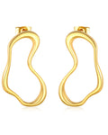 ARETES DE PRESIÓN LÍNEAS GEOMÉTRICAS TWISTED DORADO 28x48MM