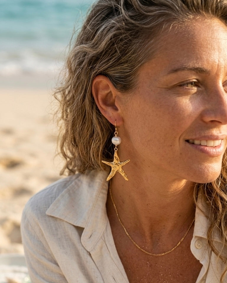 ARETES PERLA MARINA