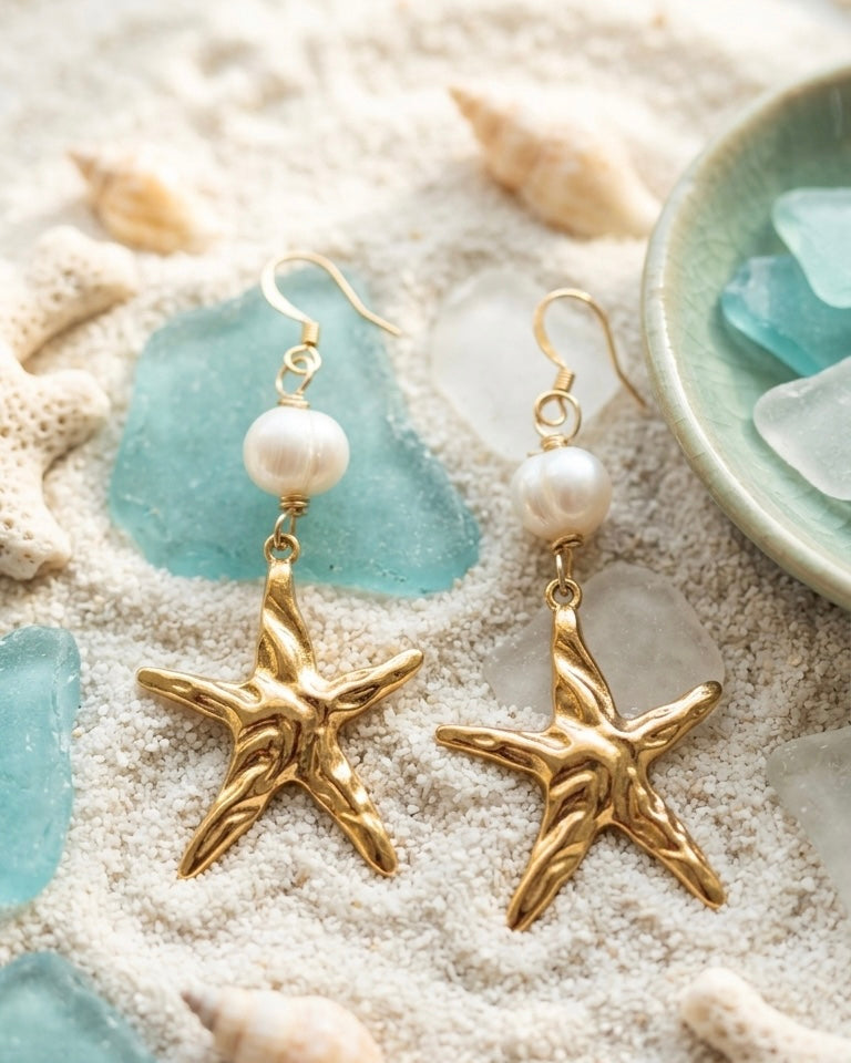 ARETES PERLA MARINA