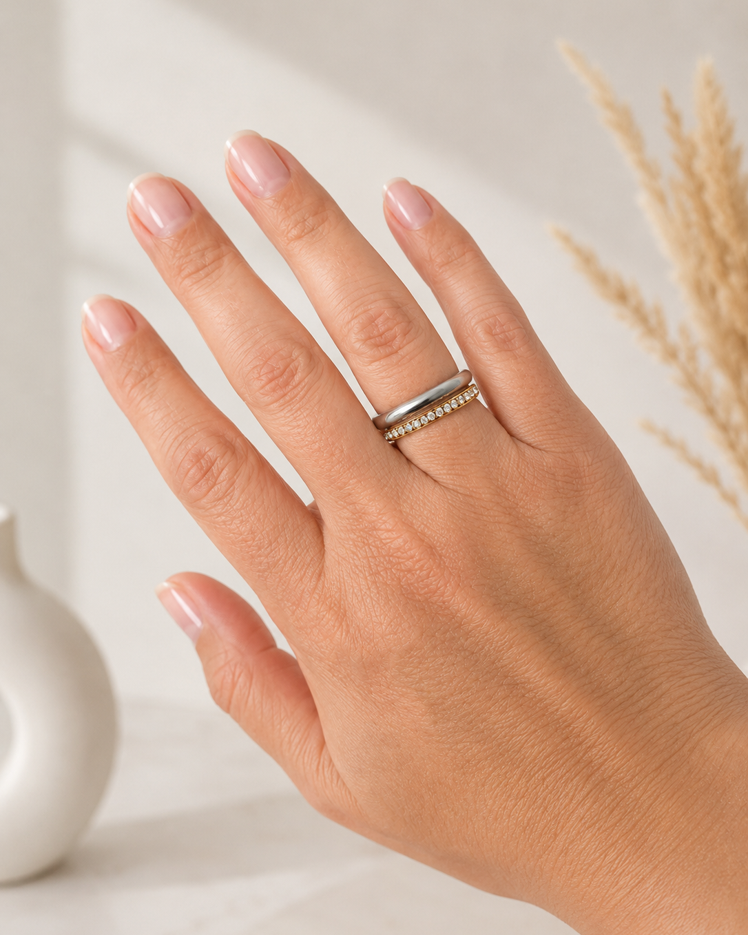 SORTIJA GOLDEN LINE | Set de 2 Anillos
