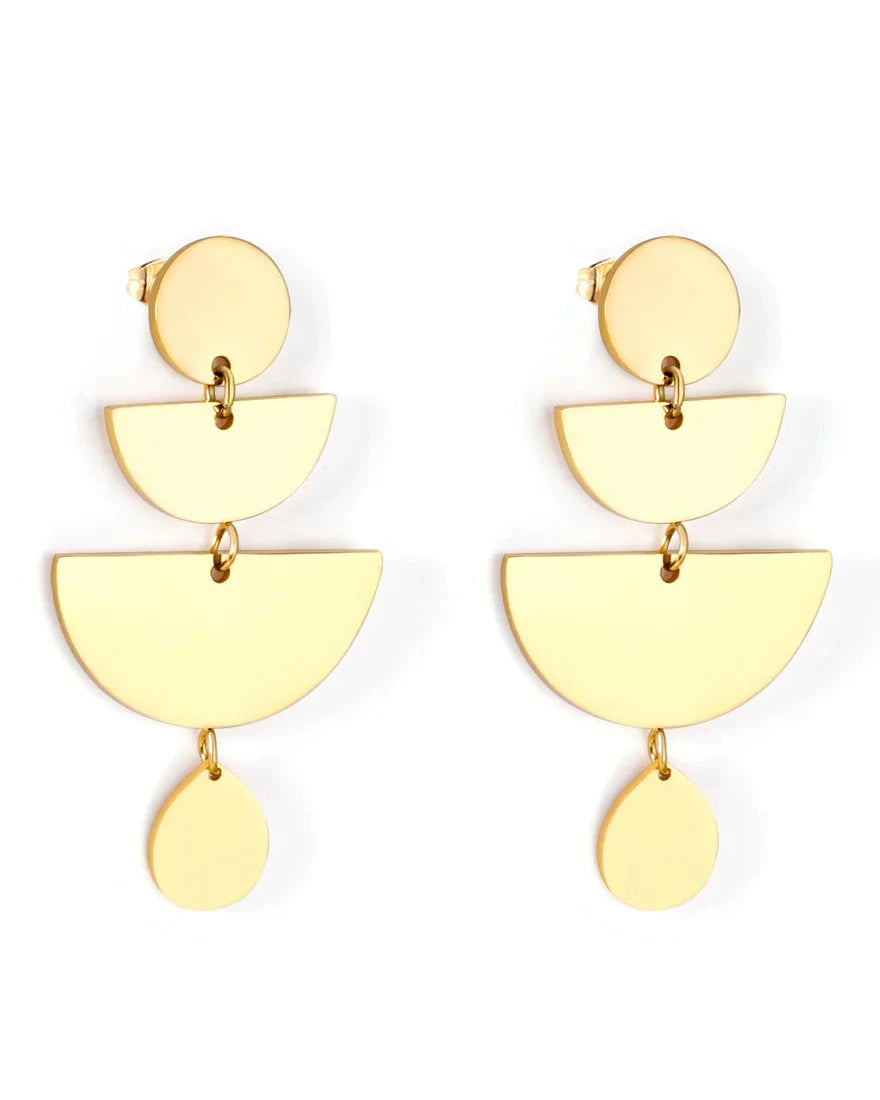 ARETES REDONDOS Y OVALADOS PEQUEÑOS - DORADO