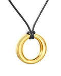 COLLAR COLGANTE CÍRCULO HUECO CON PLACA REDONDA 6MM
