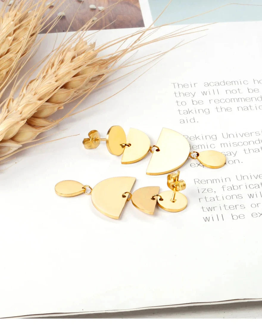 ARETES REDONDOS Y OVALADOS PEQUEÑOS - DORADO