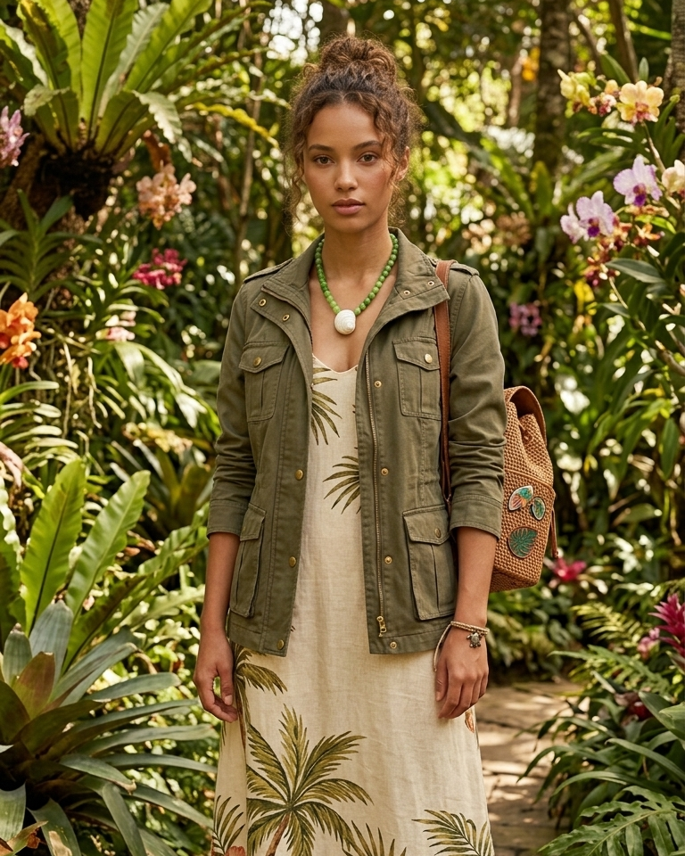 COLLAR OLIVE SHELL